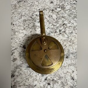 vintage brass chafing dish burner, used as a heat source for chafing dishes